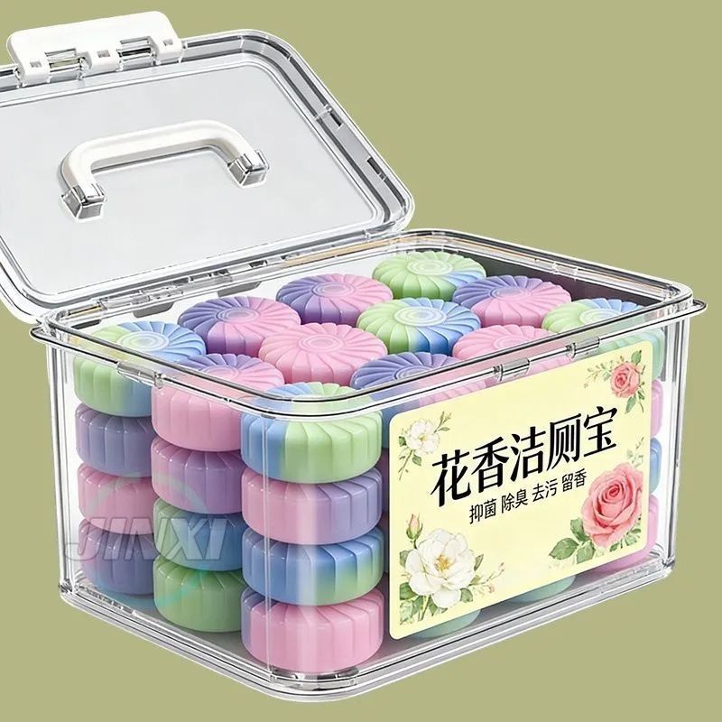 【栀子花洁厕宝】水果礼盒透明鲜花圆形空盒包装盒水果店花店包