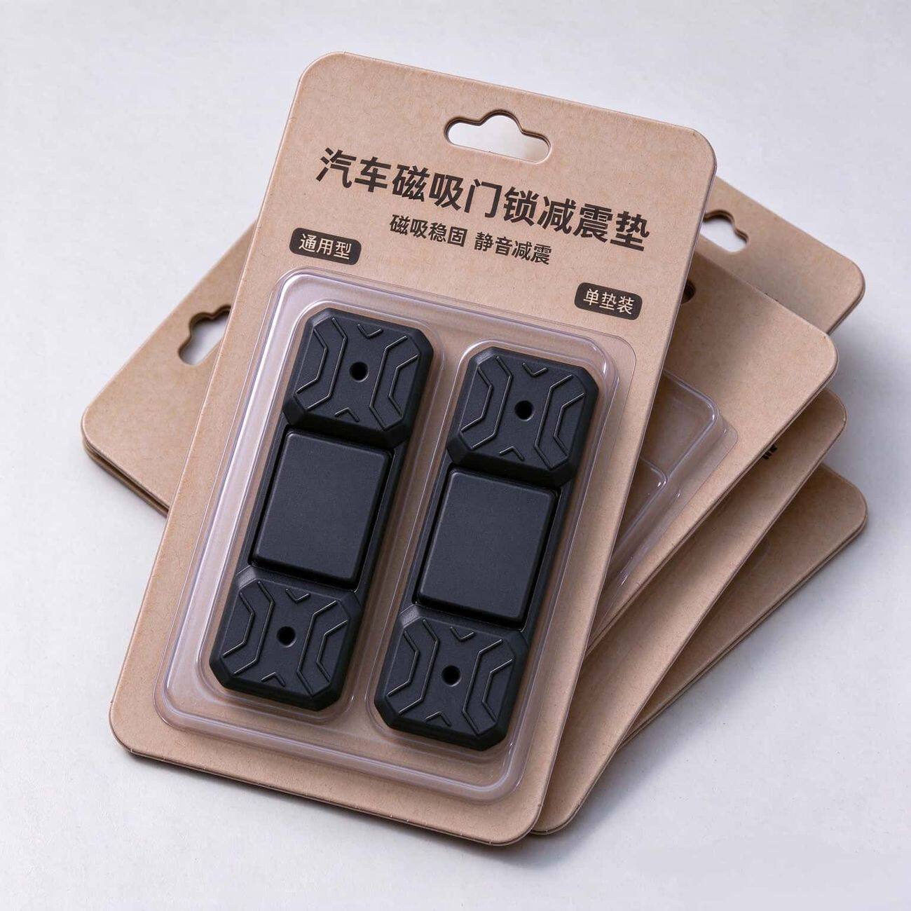 汽车通用磁吸硅胶门锁减震保护扣