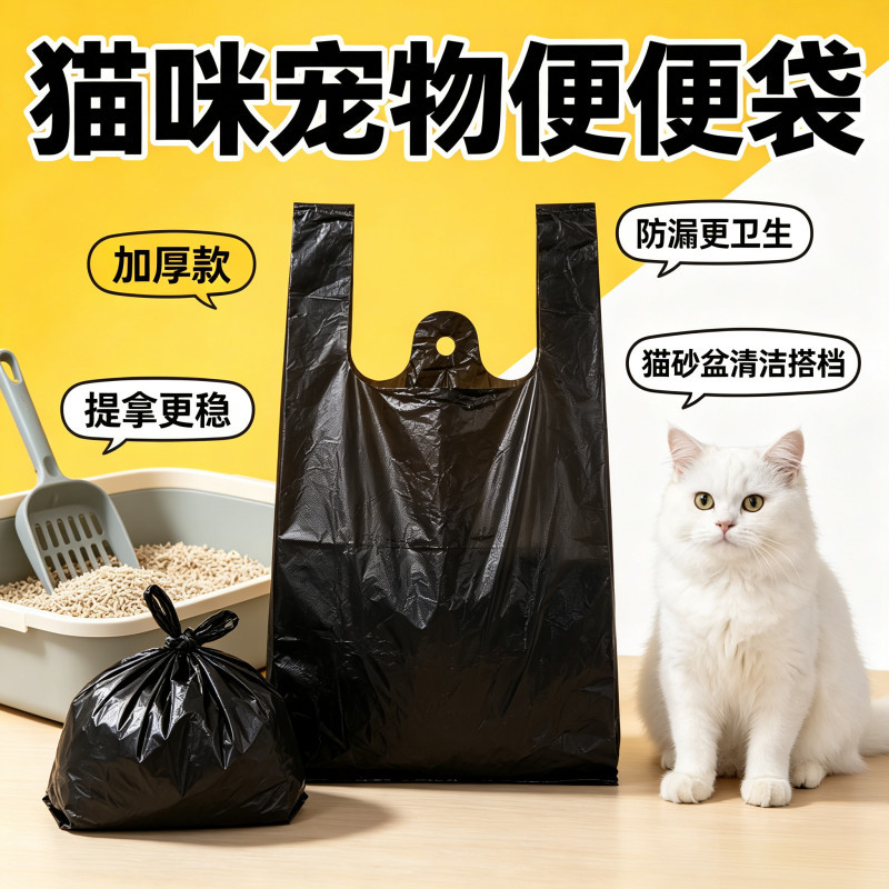 迷你桌面一次性猫狗拾便背心袋