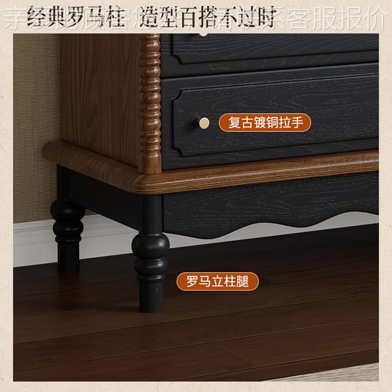 LJ-993/9中古合风法式梳妆柜台斗一体床桌尾复古实木化妆主卧组柜