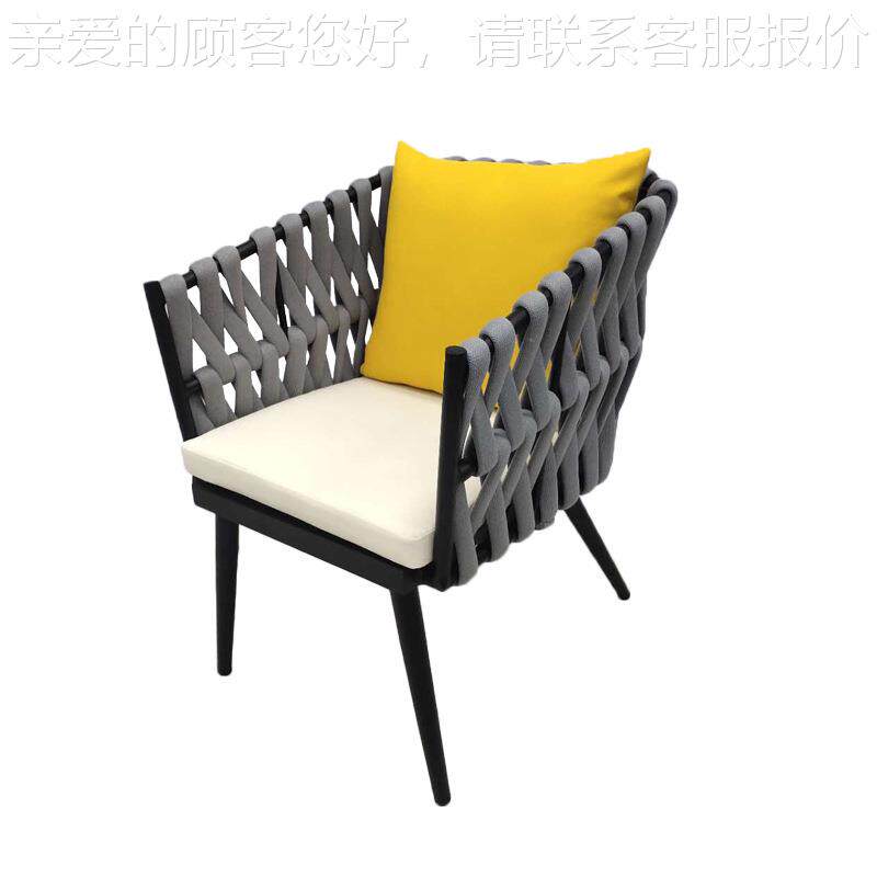 户外闲藤厂CF2145C家时简约尚织带休椅藤编桌椅藤椅艺绳编椅子