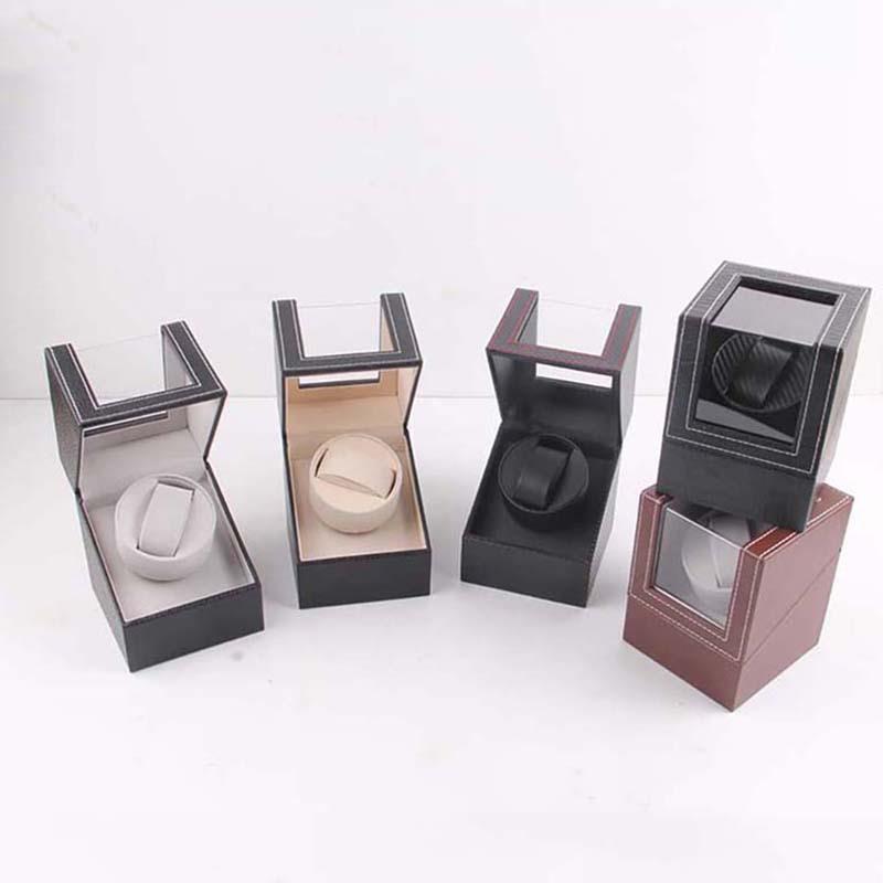 PU皮革单只摇表器机械手表电动转表器自动旋转手表盒马达盒晃表器