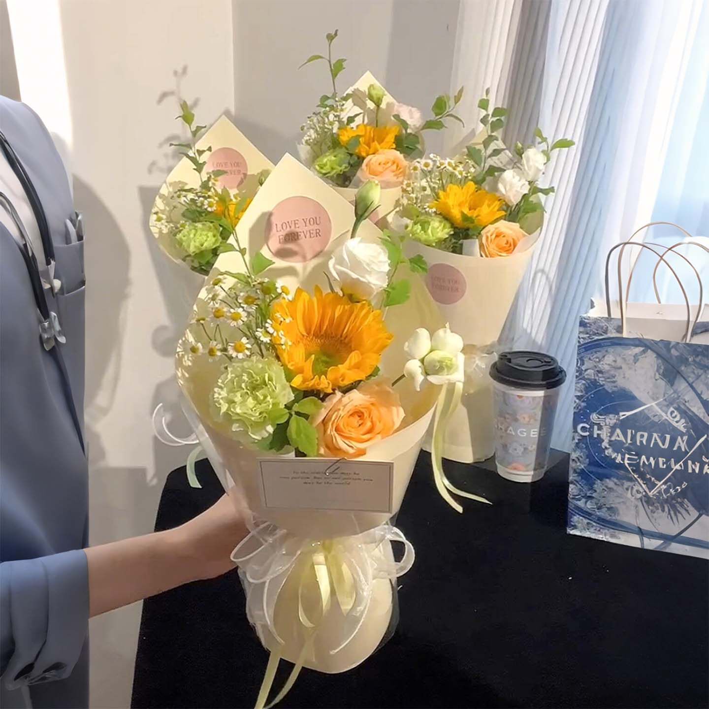 全国单束向日葵小花束鲜花速递同城配送公司团购精美包装礼物北京