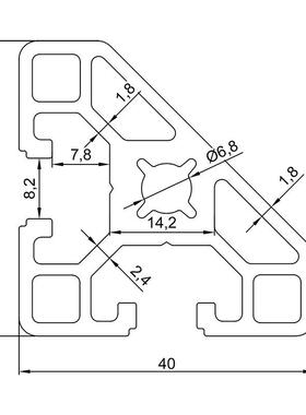 上海铝型材厂家4040X现货铝合金型材6063-T5银白氧化铝材