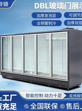 DBL玻璃门展示柜饮料柜超市牛奶保鲜柜多门展示立式玻璃冰柜