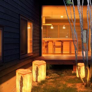 户外发光树桩灯木桩灯led木纹仿真公园装饰灯庭院景区亮化草坪灯