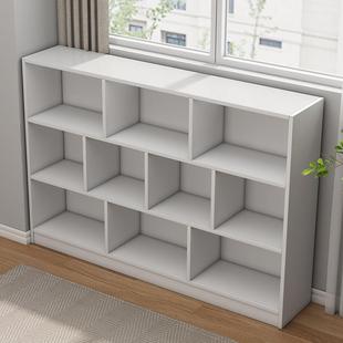 书架置物架落地靠墙书柜家用多层收纳柜子收纳柜分层架简易格子柜