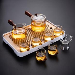 家用现代简约茶壶茶杯办公室会客泡茶器轻奢高档 玻璃功夫茶具套装