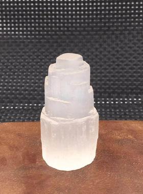 好记水晶透石膏灯塔柱子摆件塔光之门居家装饰品原石送朋友礼物