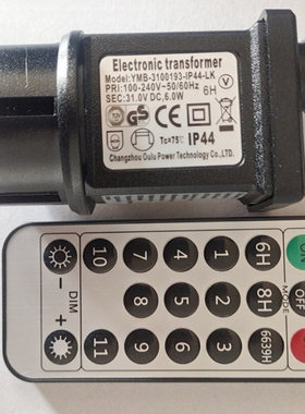 GSIP44DC31V6W八功能带遥控13键白色/黑色透明