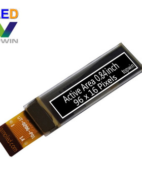 0.84英寸蓝色oled显示模组蓝光9616TLBBG01接插方式IIC/I2C模块