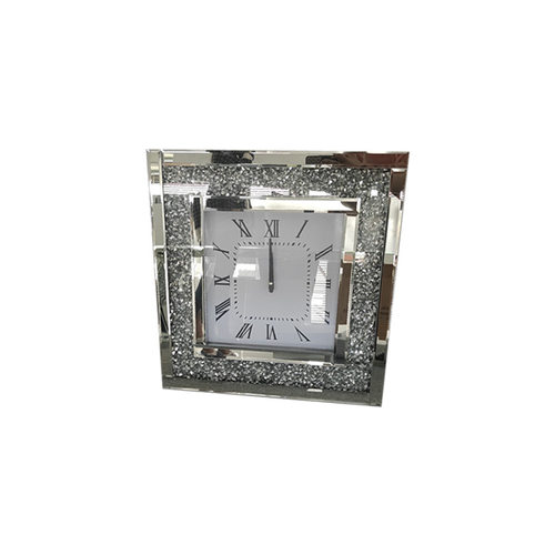 玻璃碎钻镜面挂钟 卧室客厅壁钟 欧式挂钟装饰钟