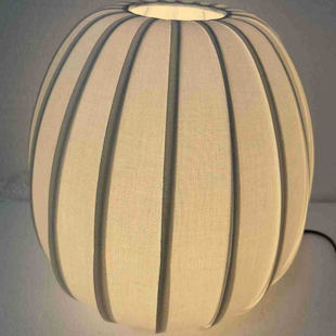 民宿酒店手工布艺灯笼木制底坐卧室床头宫灯书房玄关装饰氛围台灯