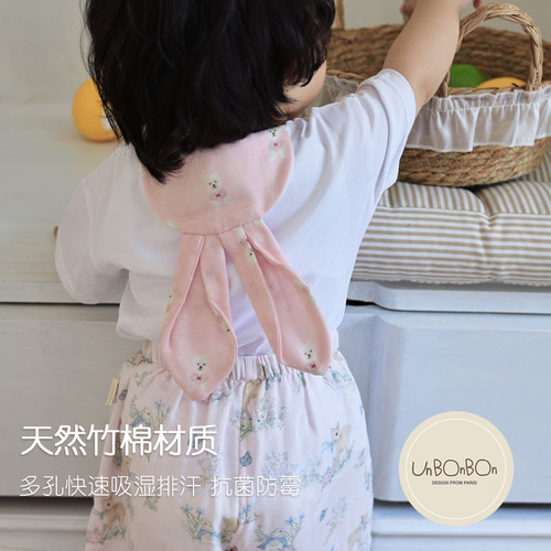 儿童竹棉吸汗垫背巾透气不变形