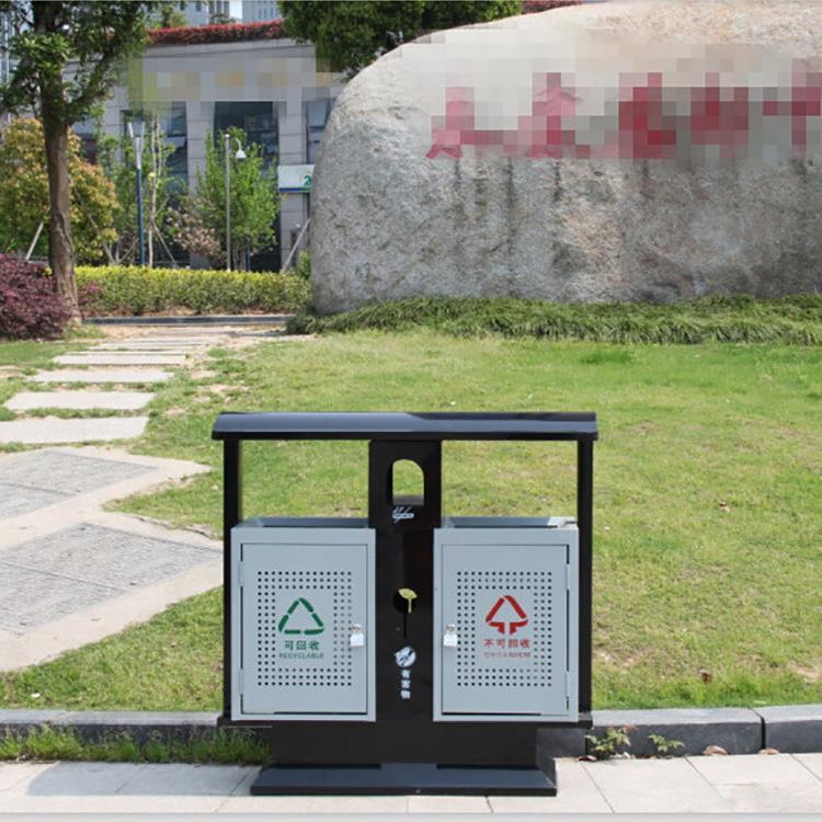 户外垃圾桶加厚镀锌板分类果皮箱小区街道适用垃圾桶厂家直销