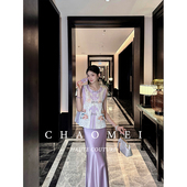 无尽夏 新中式 盘扣花边装 年终特惠 饰马甲醋酸吊带裙套装