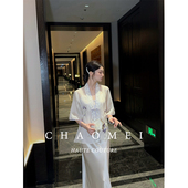 荣华 100桑蚕丝刺绣新中式 显瘦七分袖 年终特惠 上衣衬衫