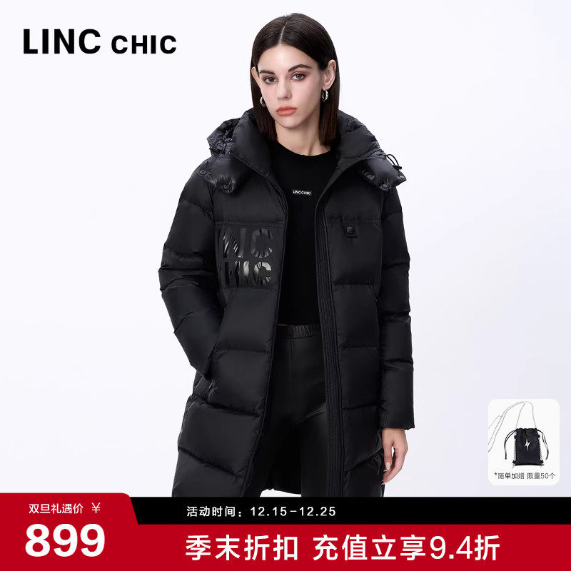 都市学院感中长款面包羽绒服