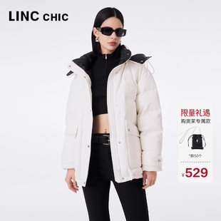 羽绒服都市面包服女2193 新款 LINCCHIC金羽杰短款 羽绒服女冬季