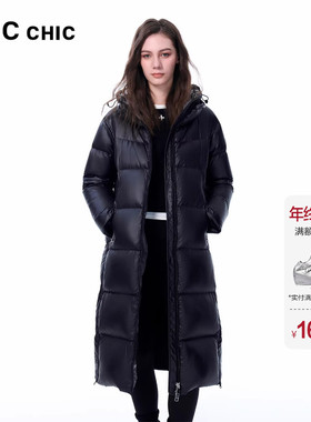 LINCCHIC金羽杰2025年冬季新款都市机能潮流长款加厚羽绒服女8173