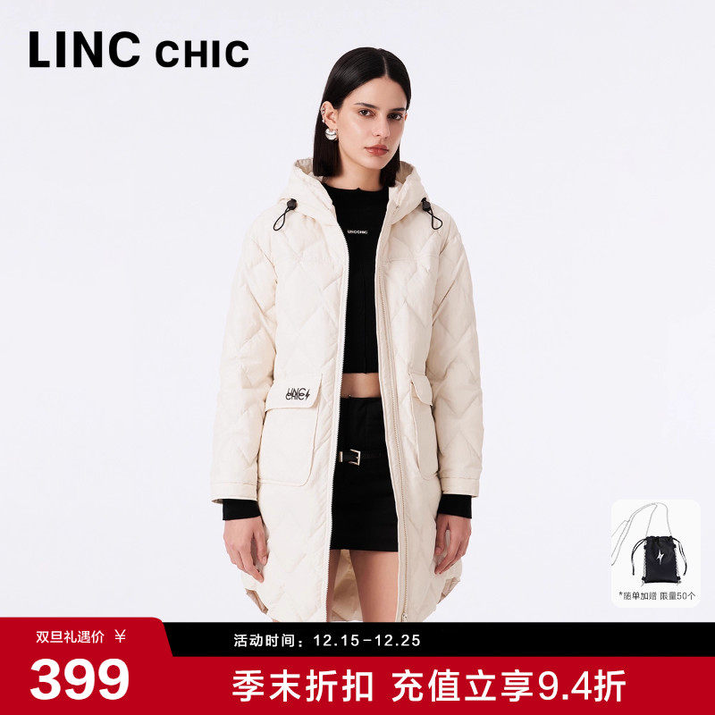 奥莱简约衬衫式轻薄中长款羽绒服