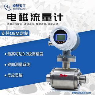 螺纹连接25口径酸碱液体流量krohne同款 电磁流量计不锈钢管道式