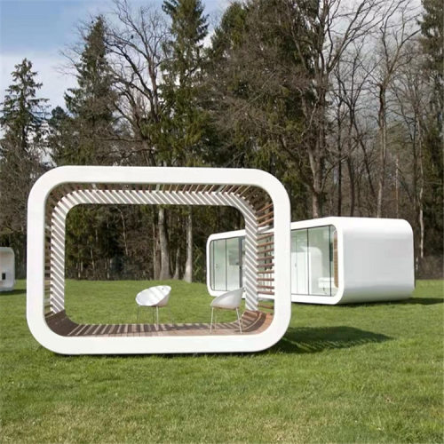 未来感简约风方舱民宿 轻钢别墅 模块化集成智能化民宿小屋公寓