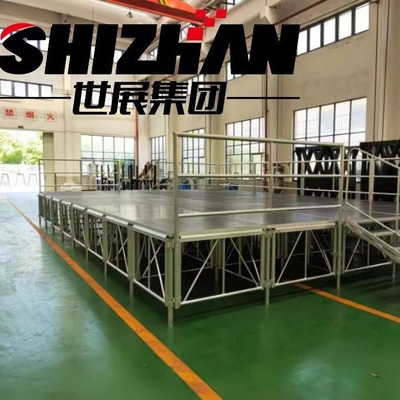 加工定制铝合金舞台灯光架升降活动舞台婚庆演出T台 插片舞台架