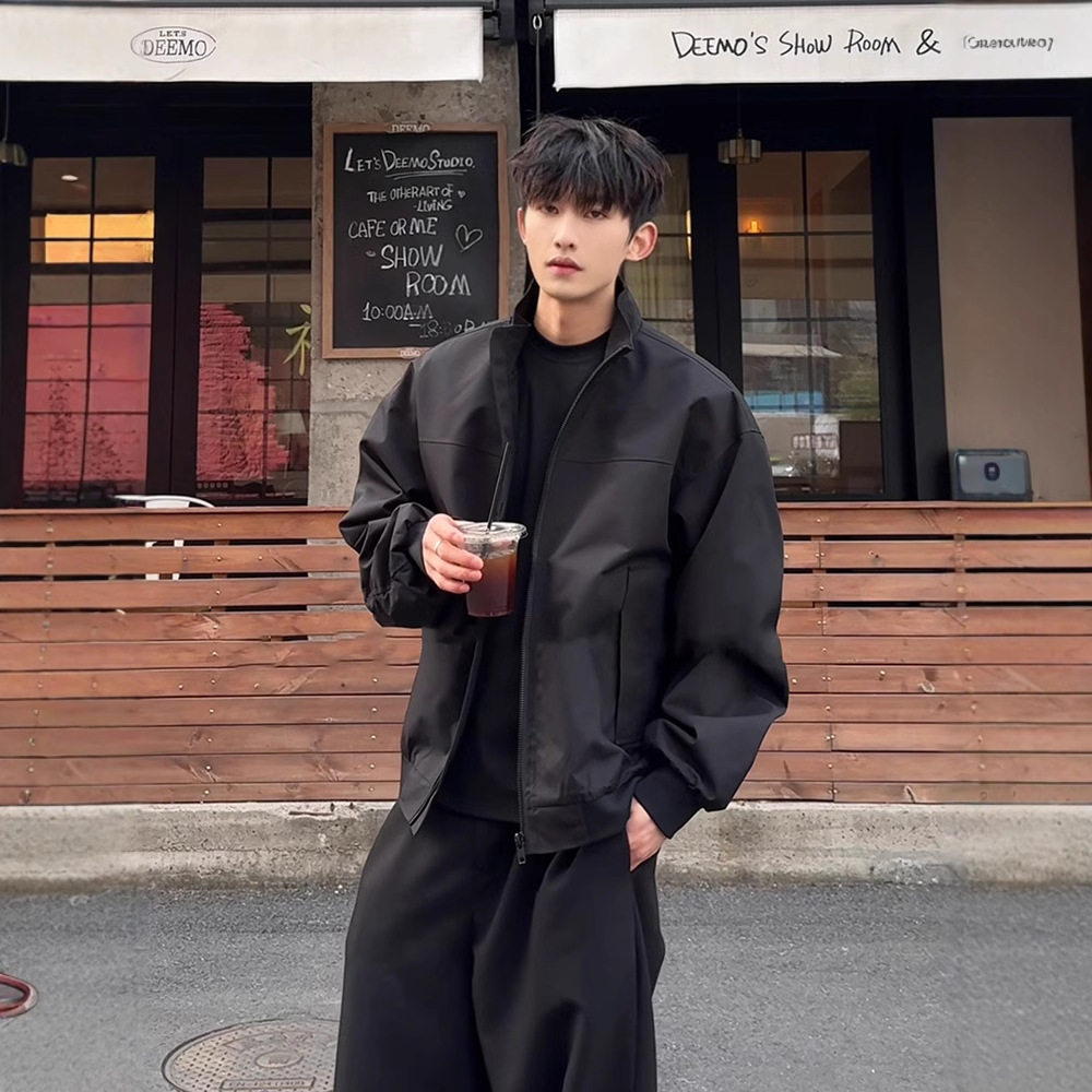 三防美式飞行夹克男春秋款穿搭立领棒球服外套简约短款工装冲锋衣