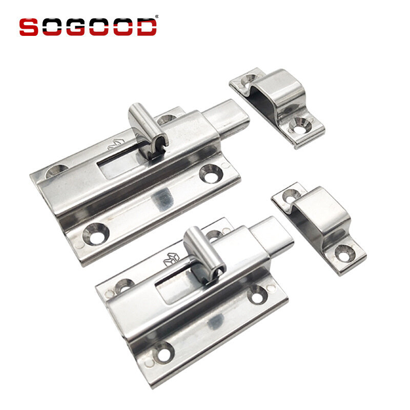 304不锈钢角扣插销 HHMSQ50/65门栓门扣锁扣 方形防盗门角扣锁