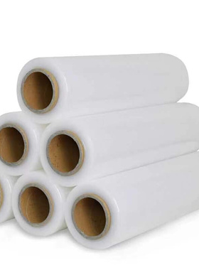 45cmpe白色透明拉伸缠绕膜物流包装膜快递打包膜高粘度包装塑料膜