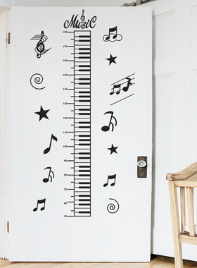 新款LD96080创意音符身高贴儿童房音乐教室家居装饰墙贴画自粘