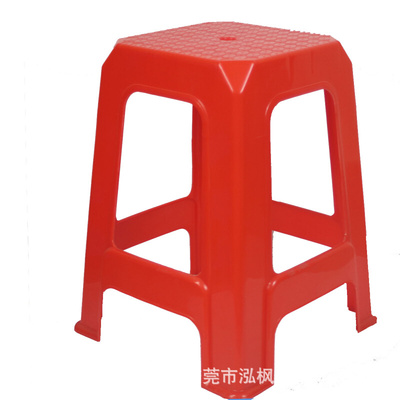 塑料凳子红色蓝色胶凳熟胶成人高凳普通高度四方流水席方椅可堆叠