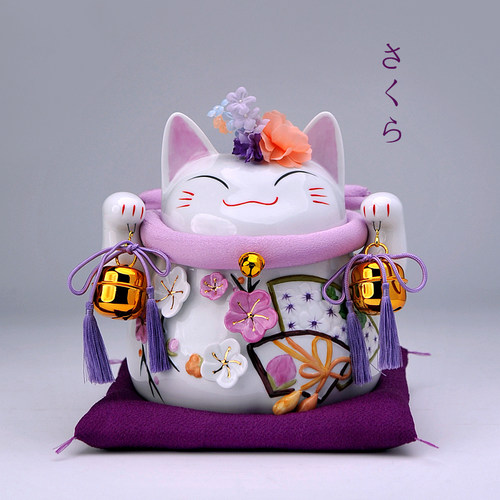 日本进口猫舍道乐堂本铺招财猫