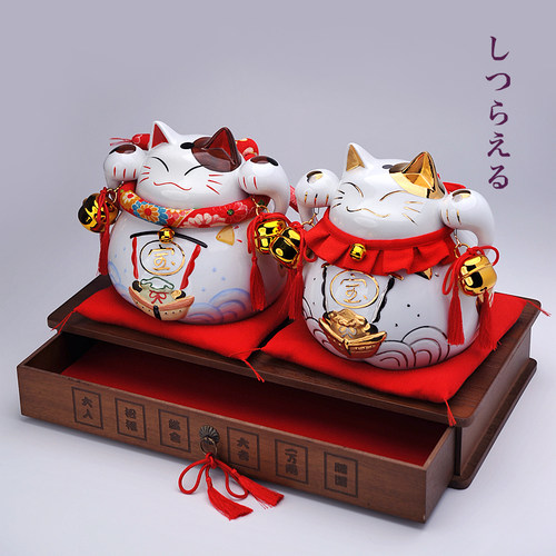 日本猫舍道乐堂本铺陶瓷招财猫