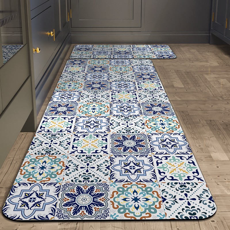 厨房专用硅藻泥地垫吸油防滑免清洗地毯地垫防水防油可擦免洗脚垫