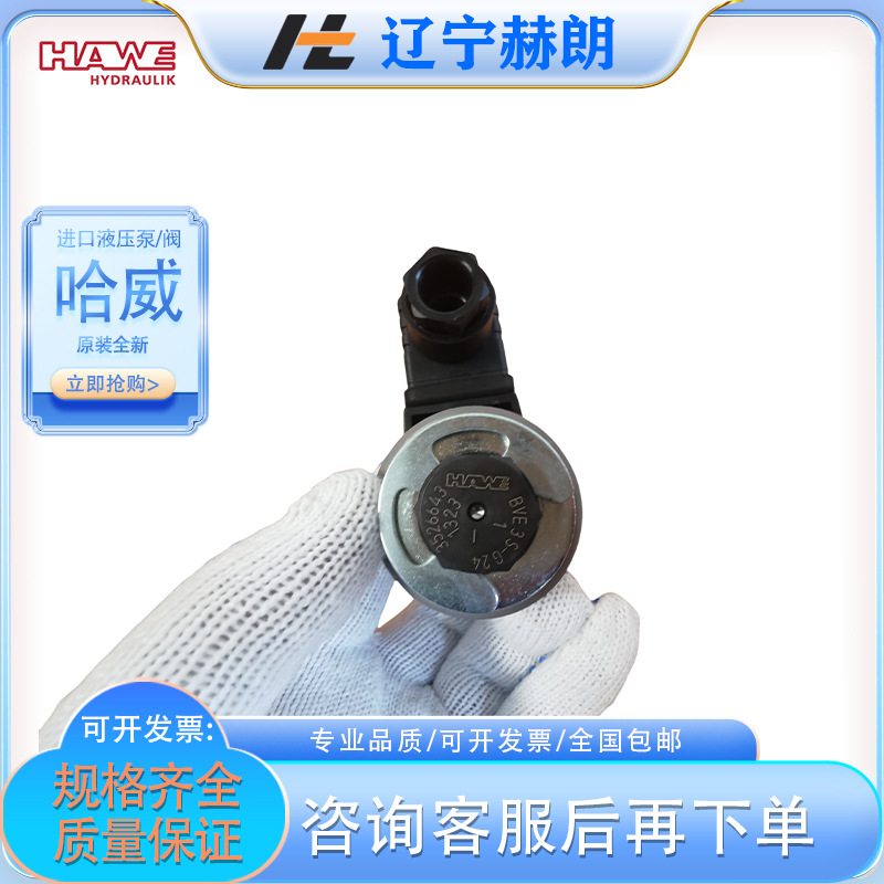 哈威全新换向阀 BVE3R-X24-1/2液压阀 HAWE进口油阀 液压泵配件