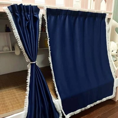 滑轨子母床下铺铁床布帘家用家居床帘单人强遮光防风隔断宿舍透气