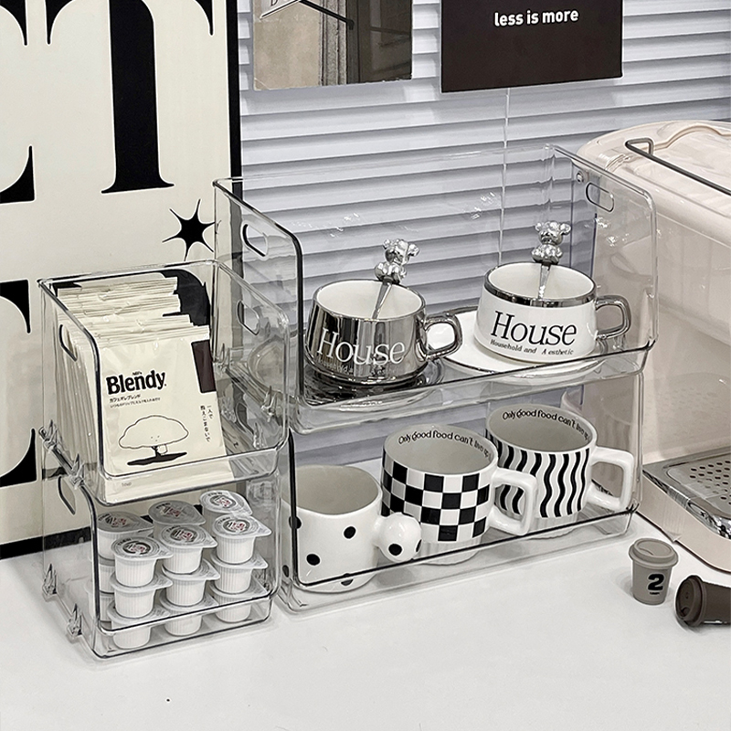 杯架杯子置物架茶杯水杯餐桌收纳层架压克力客厅咖啡杯展示架子