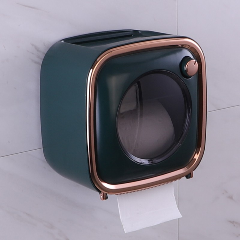 厕所卫生纸置物架卫生间纸巾盒免打孔纸巾架壁挂防水厕纸盒抽纸盒