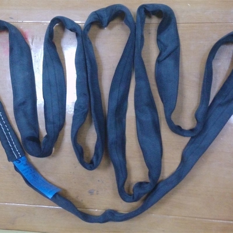 3吨2米舞台灯光桁架吊装带黑色圆环柔性涤纶吊带起重吊绳猪肠吊索