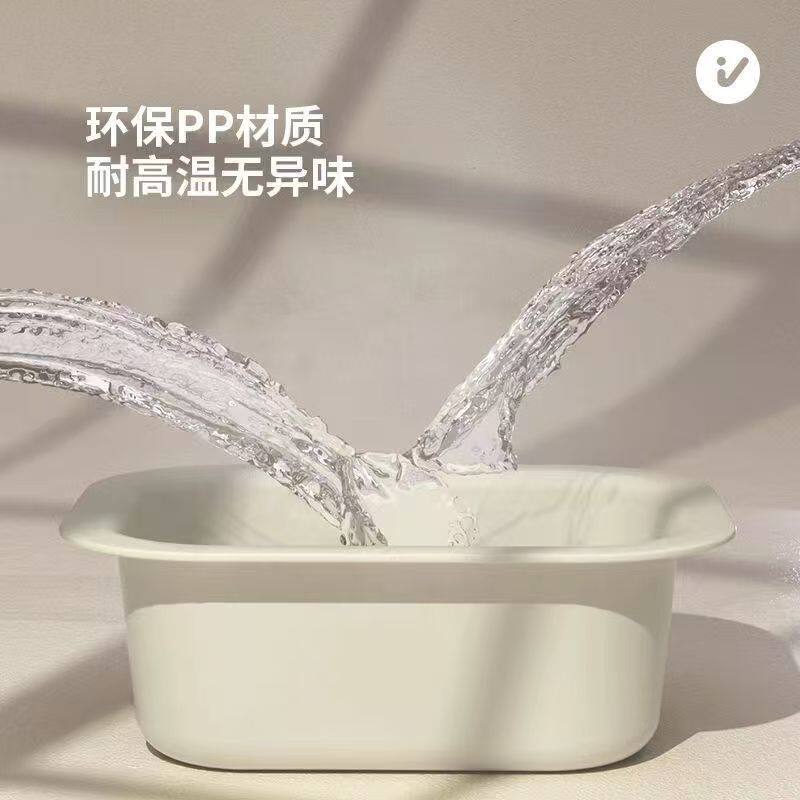 家居尿布台侧边收纳水盆长方形塑料小盆婴儿床边挂篮换尿布台配件