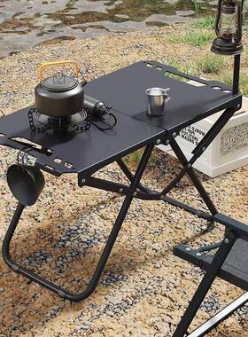 户外折叠战术桌IGT碳钢轻量化露营便携野餐茶桌野炊多功能旅行桌