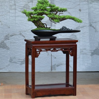 花架子实木花盆摆放架新中式摆件置物架阳台奇石盆景鱼缸玄关架桌