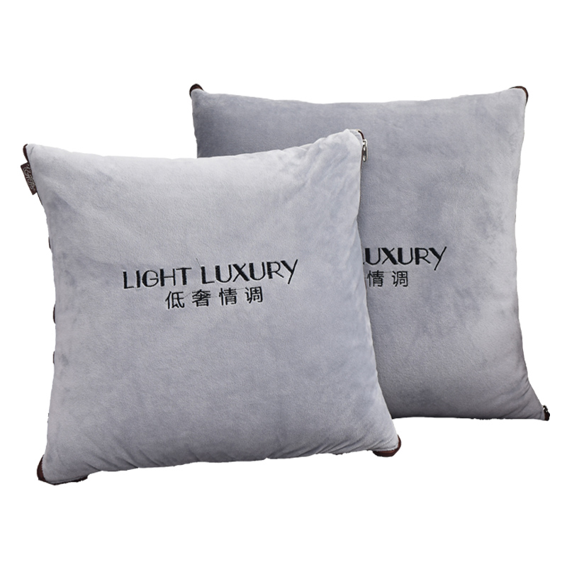 抱枕被子两用毛毯小枕头车上汽车内车载车用二合一折叠加厚冬