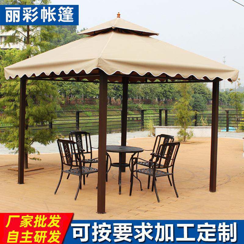 户外四柱亭交通路口防晒遮阳凉亭四角亭广告帐篷活动遮阳广告凉亭