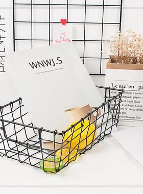 INS黑白铁艺框网格垫拍照道具家居摆件摄影包包童装鞋篮子北欧式
