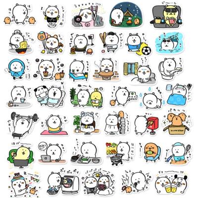 jokebear对自己吐槽的白熊自嘲熊手账贴纸手机水杯笔记本电脑贴纸