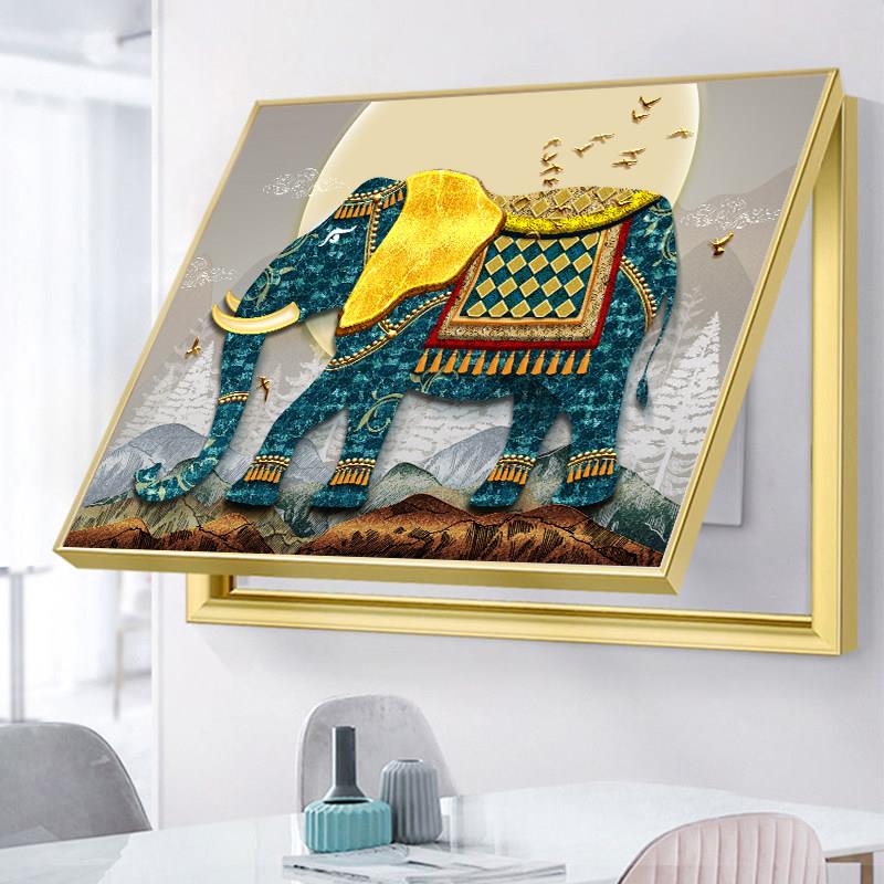 免打孔欧式电表箱装饰画电源电闸箱网络盒遮挡壁画北欧简欧墙挂画
