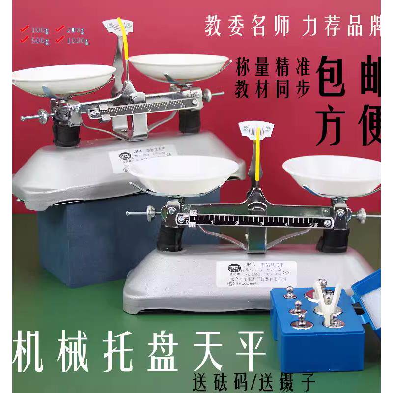 儿童天平称教具小学生数字数学托盘天平衡称科学物理实验教学教具